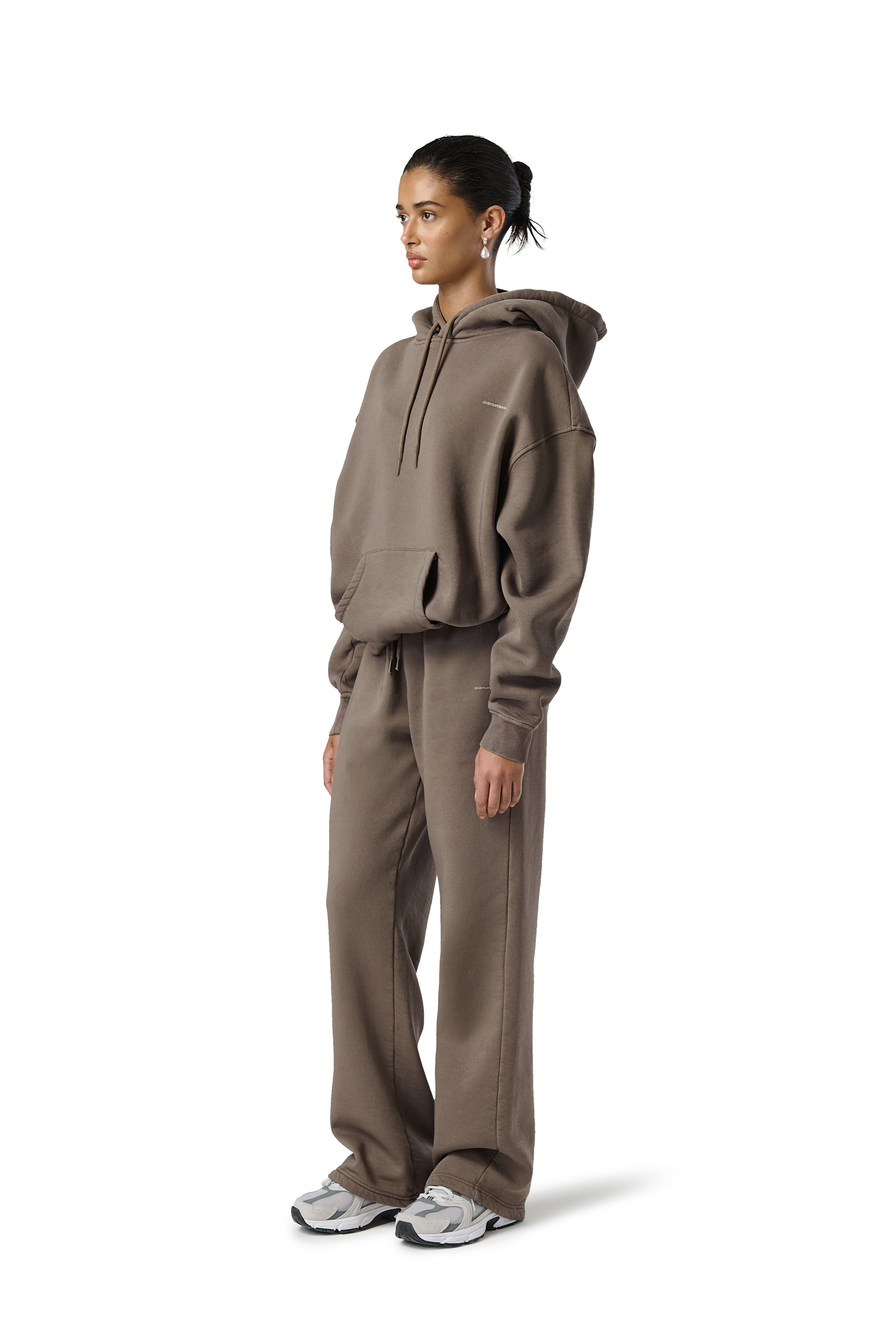 Model Iman is 5'8 and wears size S.